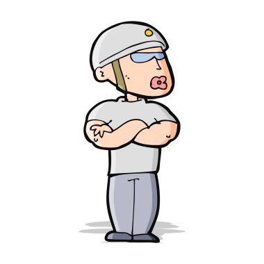 karikatür güvenlik görevlisi