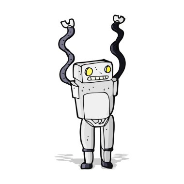 karikatür komik robot
