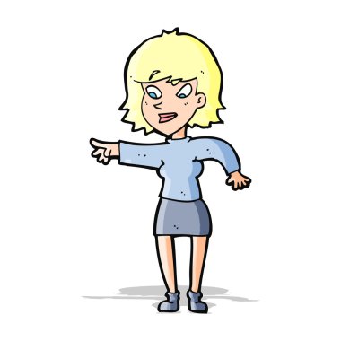 çizgi film kadın işaret