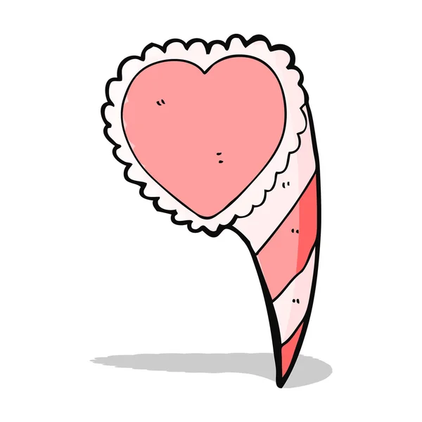 Dibujo animado amor corazón símbolo — Vector de stock