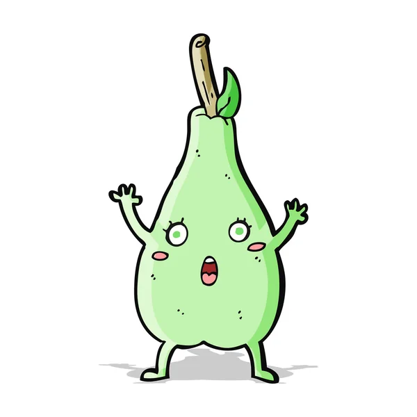 Cartoon bang pear — Stockvector