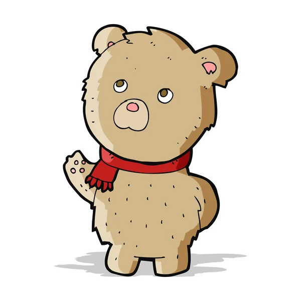 Osito de peluche de dibujos animados — Vector de stock