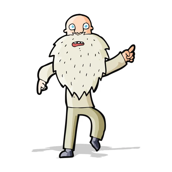 Dessin animé souligné vieil homme — Image vectorielle