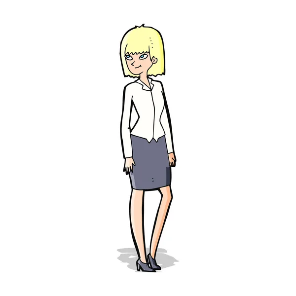 Cartoon mooie zakenvrouw — Stockvector