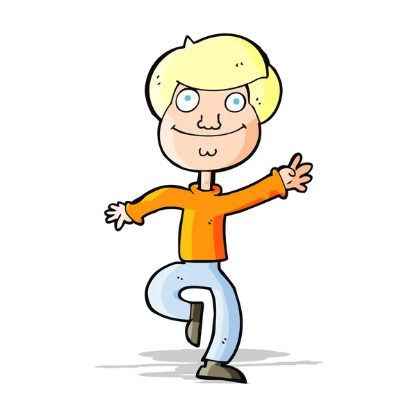 Cartoon dancing man — Stock Vector