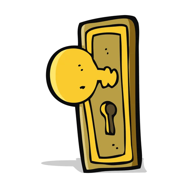 Botón de la puerta de dibujos animados — Vector de stock