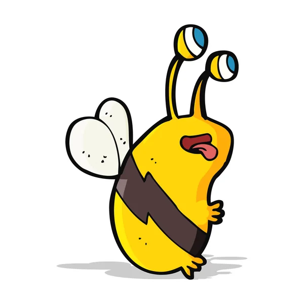 Dessin animé drôle abeille — Image vectorielle