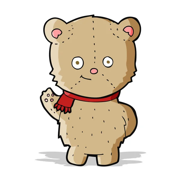 Niedźwiedź kreskówka macha — Wektor stockowy
