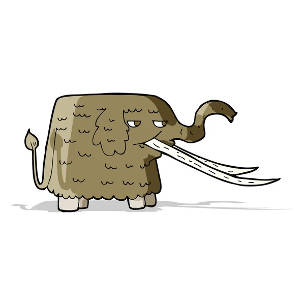 Karikatür yünlü mammoth — Stok Vektör