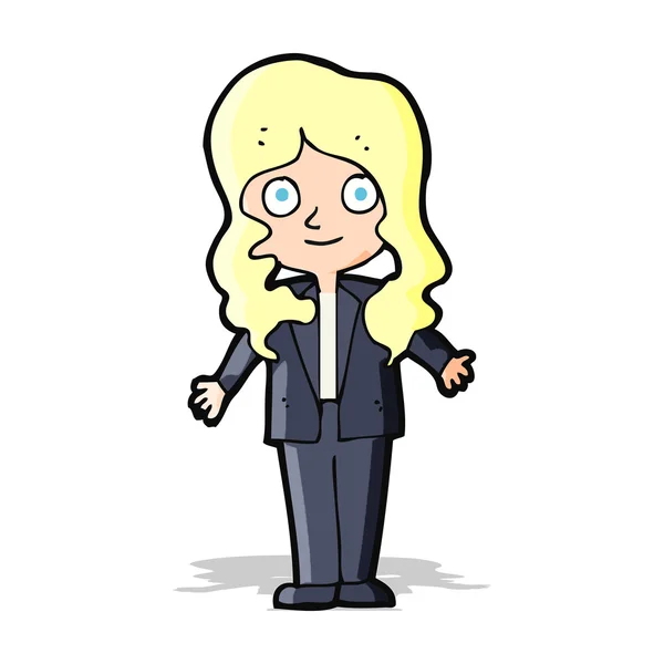 Cartoon friendly business woman — Stock Vector