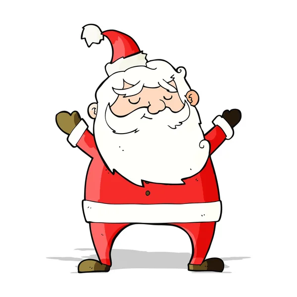 Lustige Weihnachtsmann-Karikatur — Stockvektor
