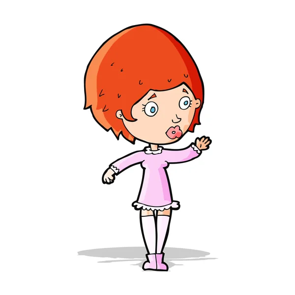 Cartoon mooie vrouw — Stockvector