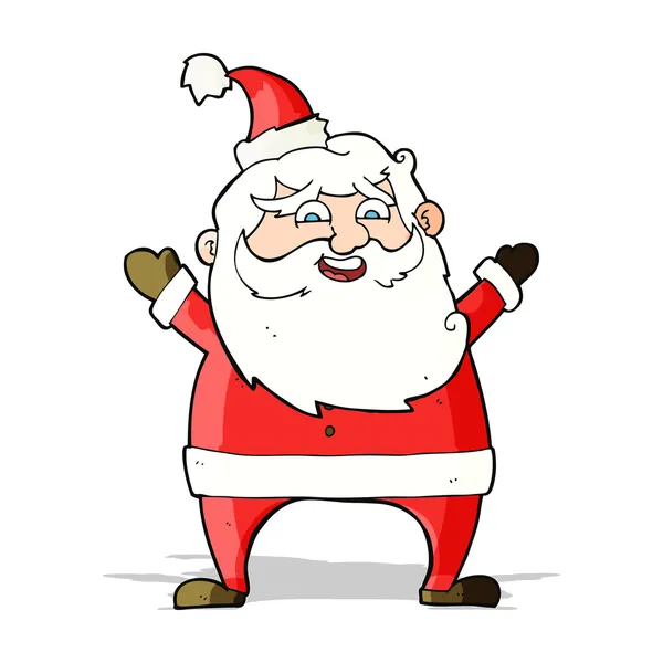 欢乐的圣诞老人卡通 — 图库矢量图片
