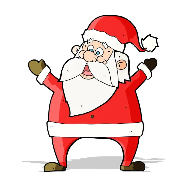欢乐的圣诞老人卡通 — 图库矢量图片