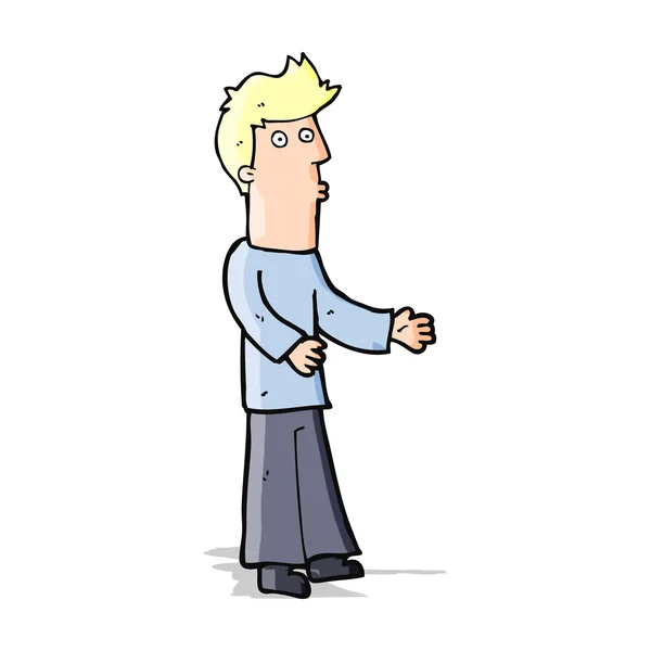 Cartoon man uit te leggen — Stockvector