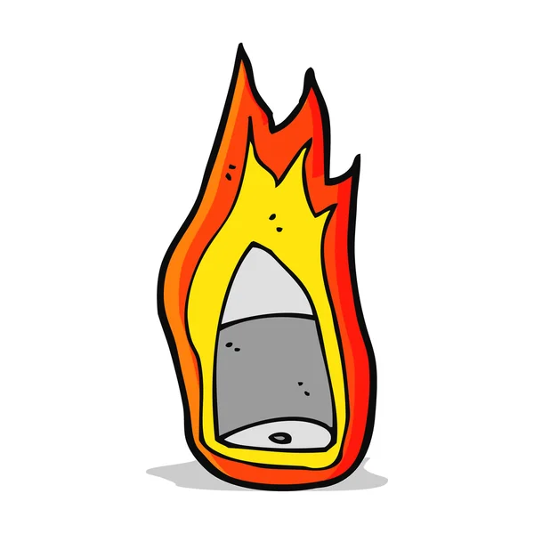 Cartoon flammande kula — Stock vektor