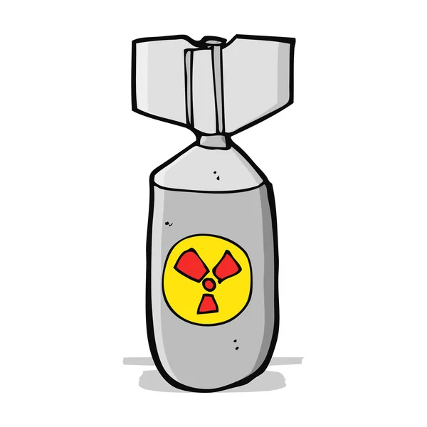 Dessin animé bombe nucléaire — Image vectorielle