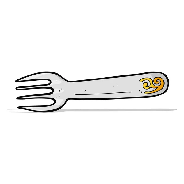 Desen animat furculiță — Vector de stoc