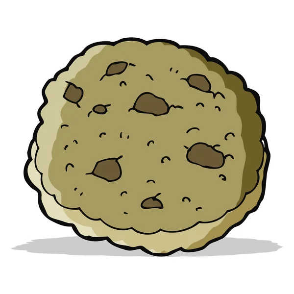 Çikolata parçalı kurabiye karikatür — Stok Vektör