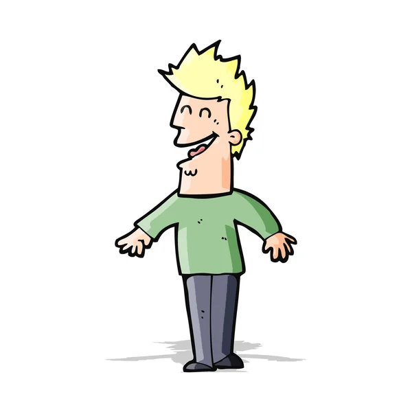 Cartoon gelukkig man — Stockvector