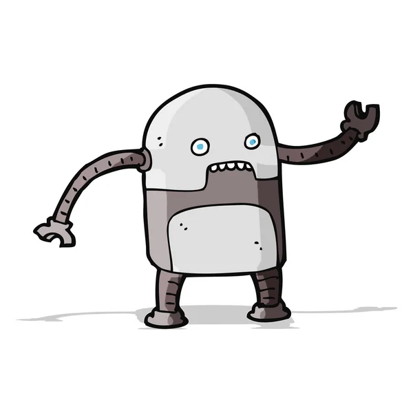 Lustiger Cartoon-Roboter — Stockvektor