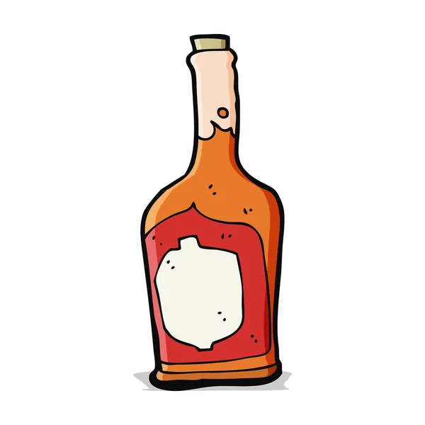 Botella de ron de dibujos animados — Vector de stock