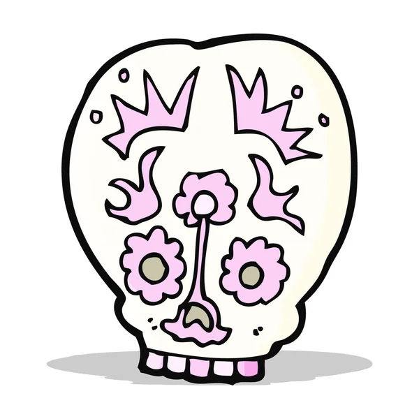 Мультяшный череп сахара — стоковый вектор