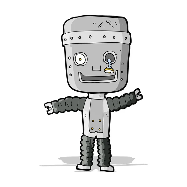 Dibujos animados divertido robot — Vector de stock