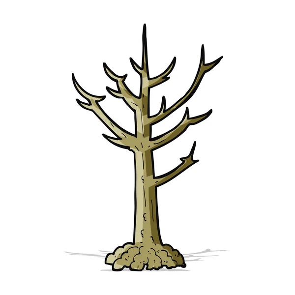 Dibujos animados árbol desnudo — Archivo Imágenes Vectoriales