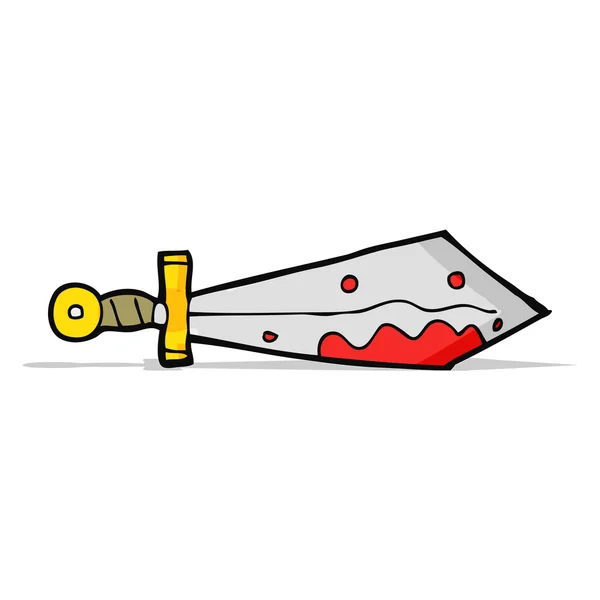 卡通血腥剑 — 图库矢量图片