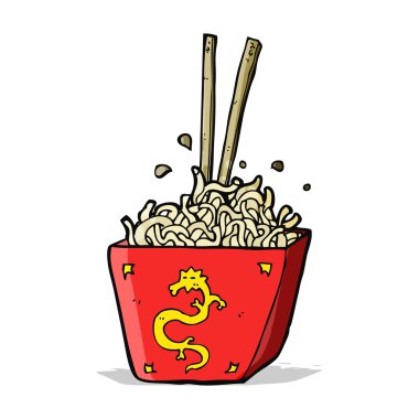 Karikatür erişteleri kutuda.