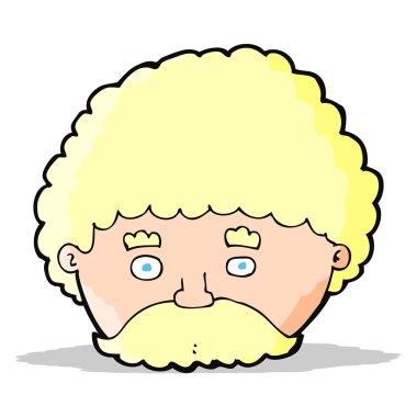 Çizgi filmdeki bıyıklı adam.