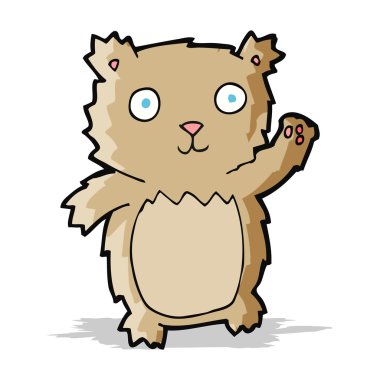 oyuncak ayı sallayarak karikatür