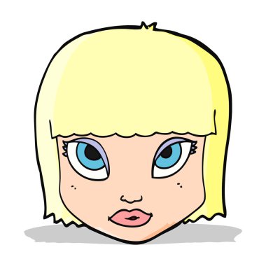 çizgi film kadın yüzü