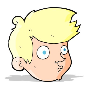 karikatür bakan çocuk