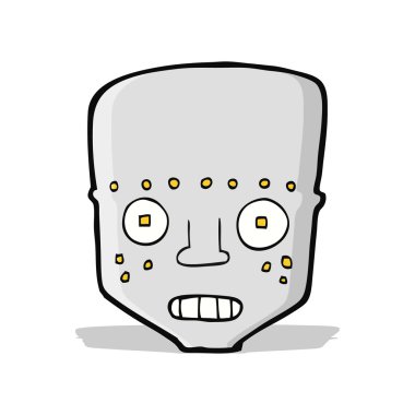 Cartoon robot baş
