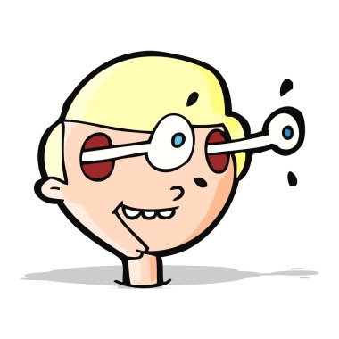 çizgi film heyecanlı çocuğun yüzünü