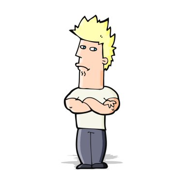 Somurtuyor musun karikatür adam