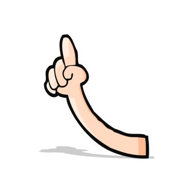 karikatür işaret eden kol