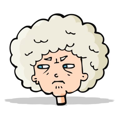 Çizgi filmdeki huysuz yaşlı kadın