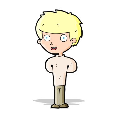 karikatür mutlu çocuk