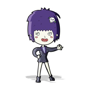 karikatür vampir kız