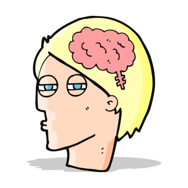 Çizgi filmci dikkatli düşünüyor.