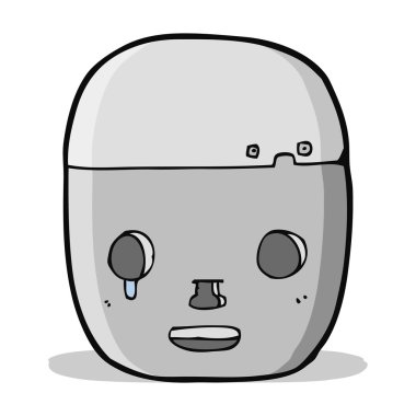 Cartoon robot baş