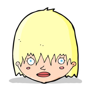 karikatür bakan kadın