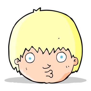 karikatür meraklı çocuk