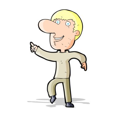 Çizgi film mutlu adam dansı