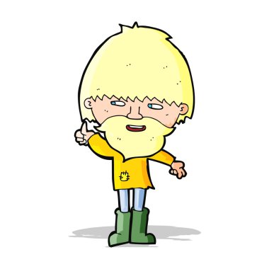 karikatür hippi erkek wellington çizme