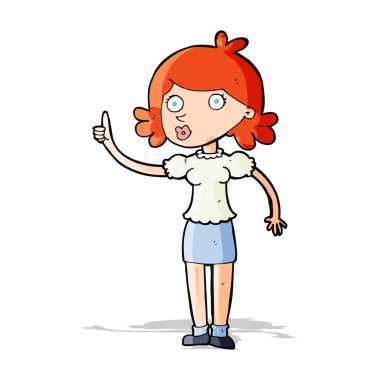 Çizgi film kadını.