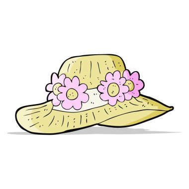 karikatür yaz şapka